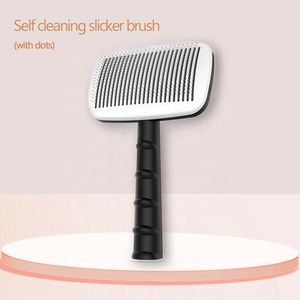OEM Brosse à poils pour animaux 97,5g 105x173mm Brosse à aiguilles pour animaux Brosse auto-nettoyante pour chiens Hertzko Grooming - Product Image 5