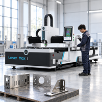Machine de découpe laser Lm pour façades métalliques décoratives, kit complet 3000 x 1500, source laser fibre CNC Raytools max 3000W
