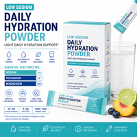 Rainwoo Poudre d'hydratation électrolytique sans sucre à la créatine en sachets OEM, mélange de boisson faible en calories