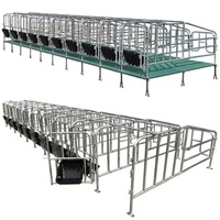 Cages de maternité pour porcs neuves de haute qualité en acier galvanisé à chaud avec système d'alimentation automatique