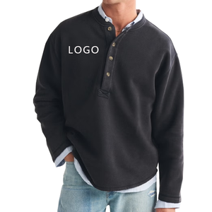 เสื้อฮู้ดดี้ผู้ชายแบบสองชิ้น คอปกติดกระดุม แขนยาว คุณภาพสูง - Product Image 2