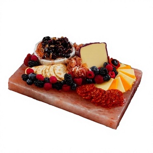 Wholesale Square Shape Himalayan Salt Cooking Slab <b>Plates</b> and Himalayan Salt Block Tray Barbecue Grill <b>Rack</b> for Bbq - Product Image 1