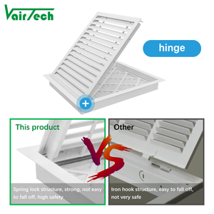 Grille de retour d'air en aluminium pour climatisation, pour murs et plafonds, avec filtre AC - Product Image 2