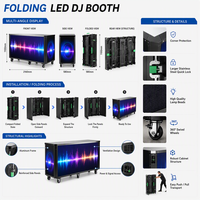 Écran LED portable pour mur vidéo, support de table de DJ, façade P1.95 P2.6 P3.91, pliable et mobile sur roulettes