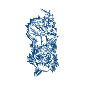 BXTAT Semi permanente azul Genipa jugo <span class=keywords><strong>de</strong></span> tatuajes <span class=keywords><strong>de</strong></span> Lotus Cruz cuentas <span class=keywords><strong>de</strong></span> ojo <span class=keywords><strong>de</strong></span> <span class=keywords><strong>tigre</strong></span> velero y orquídea GZ163to168 - Product Image 6