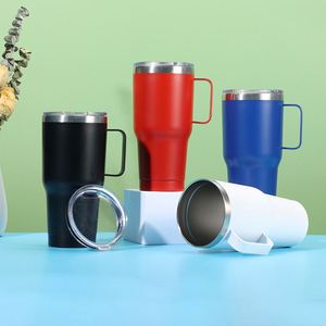 Custom Mug Logo Tumbler With <b>Straw</b> 20oz 30oz Stainless Steel Coffee Tumbler With Handle Vasos Termico Coffee Mugs Thermos Cups - Product Image 1