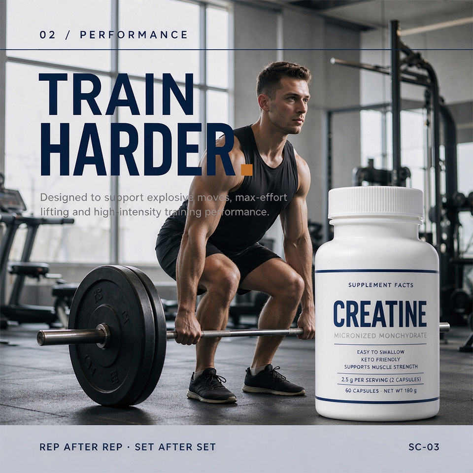Micronized Creatine Monohydrate Capsules, 2.5g Per Serving Lean Muscle ...