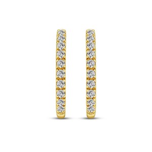 Modernos Pendientes de Aro con Diamantes Cultivados en Laboratorio de Corte Redondo para Mujer, Color VVS VS EF, Plata de Ley 925, Oro de 10KT 14KT 18KT, Joya de Lujo - Product Image 6