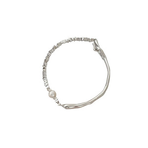 Pulsera de plata de ley S925 con perlas naturales, diseño geométrico de grado AAA para mujer, uso diario - Product Image 5