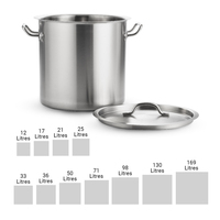 Marmite de cuisson en acier inoxydable 3 couches avec couvercle, compatible induction, pour la maison et la cuisine