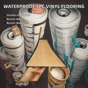 Revêtement de sol en vinyle SPC à clipser imperméable - Écologique, antidérapant, moderne, pour hôpitaux et hôtels, design graphique intérieur - Product Image 2