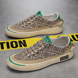 New style breathable <b>soft</b>-soled casual versatile trendy low-<b>top</b> canvas shoes for men, sporty flat-bottomed shoes - Product Image 1