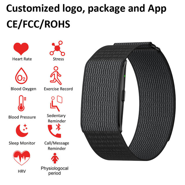 Wholesale Screenless Smart Band Fitness Tracker, IP68 Waterproof SpO2 HRV Health Monitor, Pulsera Inteligente for Men Women