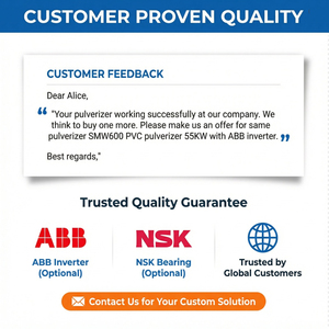 Automatischer Kleiner 30KW SMW400 PVC <span class=keywords><strong>UPVC</strong></span> CPVC Kunststoffabfall-Zerkleinerer mit Edelstahlklingen und Lager - Product Image 6