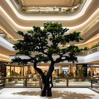 Grand sapin bonsaï artificiel écologique de 3.7m pour l'intérieur et l'extérieur plante décorative verte en fibre de verre et plastique