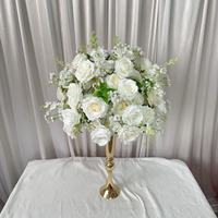 Bunga Sutra Buatan Tangan Modern 80cm IFG Factory Direct, Bola Bunga Baby Breath Putih Romantis untuk Pernikahan