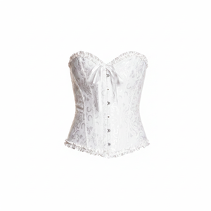 Corsetto bianco con stampa floreale e fiocco - Product Image 2