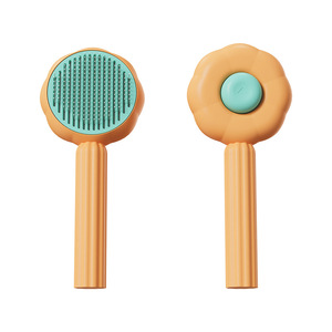 Sikat Perawatan Hewan Peliharaan Desain <span class=keywords><strong>Burger</strong></span> Bun, Bahan Stainless Steel dan Plastik, Penghilang Bulu Anjing, Kemasan Kotak - Product Image 4