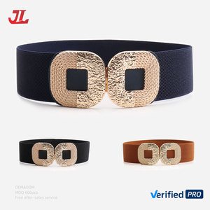 <span class=keywords><strong>Ceinture</strong></span> <span class=keywords><strong>large</strong></span> élastique pour <span class=keywords><strong>femme</strong></span> JULUN avec double boucle carrée, nouvelle <span class=keywords><strong>ceinture</strong></span> tendance automne-hiver pour chemises, robes, manteaux - Product Image 4