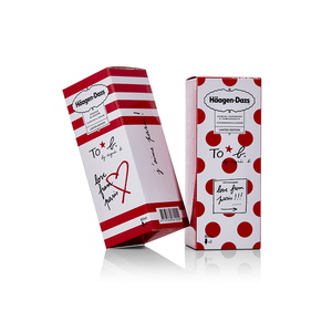 Haagen Dazs Soft frozen food Packing Ice Cream Snack Box OEM Custom Box Packaging Custom Paper