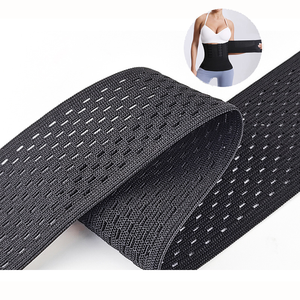 Stock buen precio 50mm negro transparente tejido correas elásticas pantalones cortos de ciclismo malla poliéster cincha banda para moldeadores de cuerpo - Product Image 1