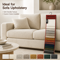 Premium-Qualität Anti-Pilling Chenille Polsterstoff Knitterresistent Einfarbig 100% Polyester Sofa Uni-Farbig Gefärbt