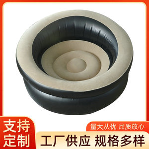 <b>Inflatable</b> Sofa Bird's Nest Chair Air Filled Soft Fabric Single Cylindrical Sofa For Adults Blue Red Black Brown - Product Image 5