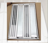 Diffuseur d'air linéaire moderne en aluminium à 45 lames, facile à installer, pour système de ventilation de plafond, pour un flux d'air efficace dans les systèmes CVC