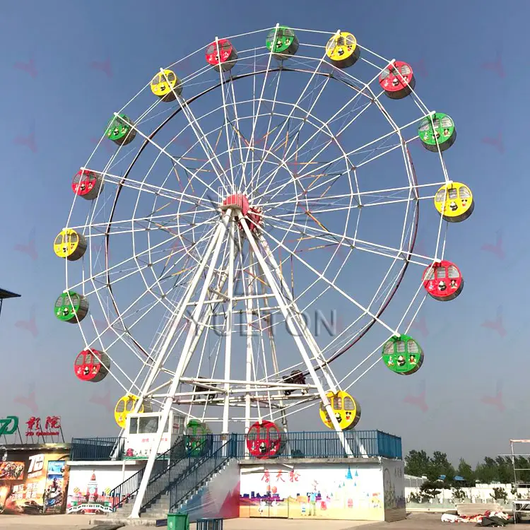 Parque infantil al aire libre, parque de atracciones con luz Led eléctrica, 30m Noria, a buen precio