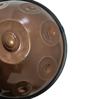 Raysen F #   Handpan Low Pygmy 21 (14+7) notes avec trois notes de fond, type Dings, tambour Handpan