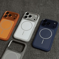 Étui de téléphone de luxe, design animal, couleur contrastée, toucher mat, magnétique, couverture intégrale, anti-chute, étui de protection pour 17 Pro Max