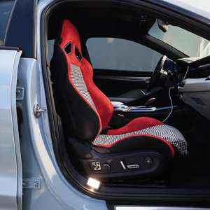 Asiento Deportivo Ajustable Clásico LK, Tapicería de Gamuza, Multimaterial, Kit de Rieles Universales para Asiento de Auto - Product Image 2