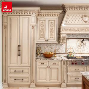 Meubles de <span class=keywords><strong>cuisine</strong></span> classiques français de luxe, entièrement faits à la main, avec des finitions traditionnelles et des éléments sculptés à la main, design haut de gamme, Alland. - Product Image 1