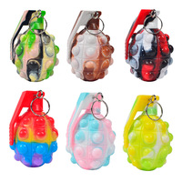 Nouveau design – Jouets anti-stress en silicone 3D en forme de grenade, balles sensorielles à bulles à presser pour garçons et filles