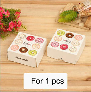 กล่องบรรจุภัณฑ์ขนมโดมัทส์ ขายส่ง 1 ชิ้น 2 ชิ้น 4 ชิ้น กล่องเบเกอรี่ เค้ก คุกกี้ โดนัท กล่องกระดาษ บรรจุภัณฑ์อาหาร - Product Image 3