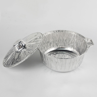 Bol/Pot jetable en Aluminium, boîte ronde, environnemental, meilleure vente ml, avec couvercle