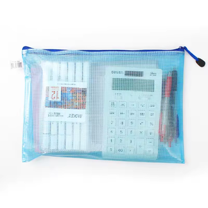 Logotipo personalizado tamaño A4 plástico Zip Lock archivo bolsa precio de fábrica sobre carpeta caso documentos escolares tipo carpeta de anillas cremallera - Product Image 4