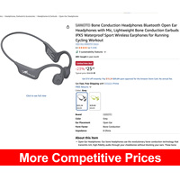 Auriculares Inalámbricos de Conducción Ósea DG08C para Senderismo y Ciclismo con Certificación CE Rohs IPX5, Auriculares Deportivos Bluetooth Resistentes al Agua
