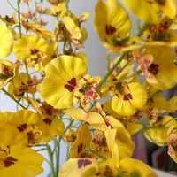 Orchidée artificielle réaliste de 85 cm en polyester, branche unique, pour bouquet de mariage, centre de table, décoration de fête