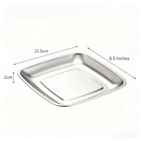 Plaque de cuisson carrée épaissie en acier inoxydable 304, plateau multifonctionnel pour barbecue, plateau plat pour servir les sushis