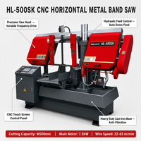 Scie à ruban horizontale automatique CNC HL-500SK 500 mm pour métaux, à fréquence variable par onduleur