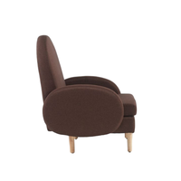 Chaise de lecture de salon pieds en bois canapé simple chaise occasionnelle accoudoirs en éponge à ressort haut oreillers à dossier haut fauteuil d'appoint