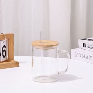 Taza Ecológica de Vidrio Borosilicato de 15oz con Asa para Uso Diario en Oficina y Hogar - Product Image 3
