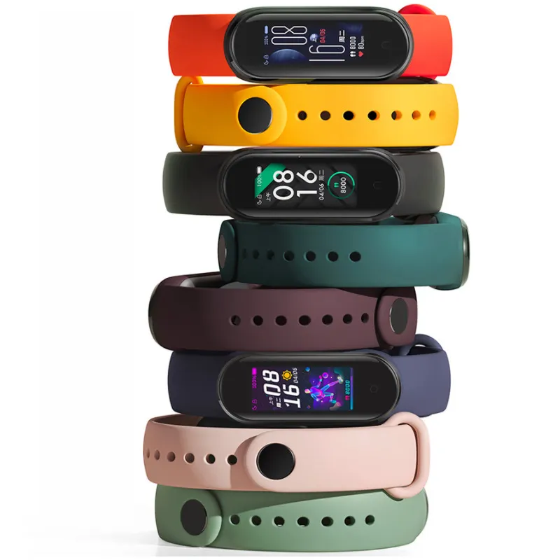 EACHE Armband New Arrival Elastic Custom Design Silicone unisex Sport Watch Band For Mi Band 5