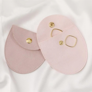 8*8cm Microfiber Jewelry Pouch Bags With logo Handmade Jewelry Pouch Earrings Necklace Bracelet Packing Bag - Product Image 5