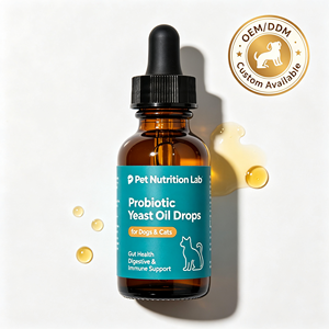 Gocce di Olio di Lievito Probiotico <span class=keywords><strong>per</strong></span> <span class=keywords><strong>Cani</strong></span> e Gatti, Supporta la Salute Intestinale, il Sistema Digestivo e il Sistema Immunitario, Disponibile OEM ODM - Product Image 1