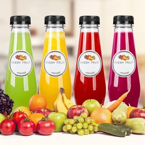 350ml 12oz Cono reutilizable vacío Botellas de jugo de plástico transparente con tapas Contenedores de bebidas a granel para beber <span class=keywords><strong>t</strong></span>é de batido - Product Image 3
