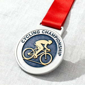 Médaille commémorative personnalisée de sport de vélo en métal de qualité supérieure Médailles de défi de cyclisme gravées au laser en vrac pour la <span class=keywords><strong>course</strong></span> - Product Image 2