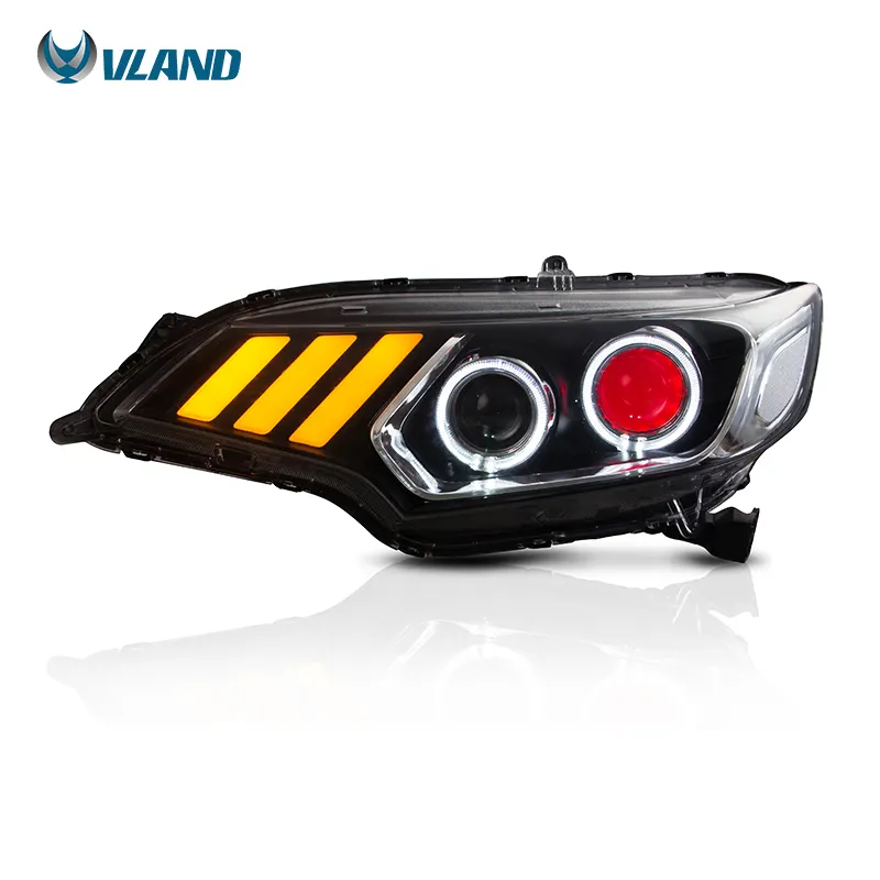 Vland מפעל סיטונאי אחרים פנס עבור הונדה FIT/ג 'אז 2014-2020 LED רכב אור ראש חלק מנורת סדרתית סינטיסייזר אוטומטי תאורה