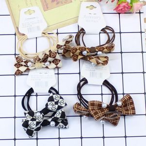 Two Bow Hair Ties Mixed Colors <b>Braided</b> Fabric Daily Use <b>Accessory</b> - Product Image 1